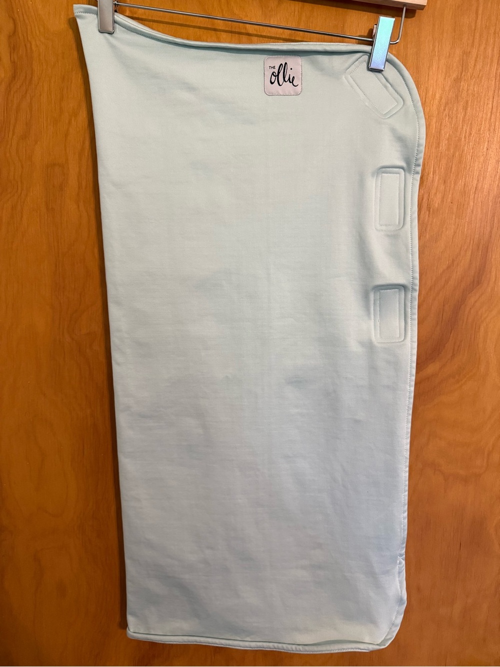 The Ollie World Blue Swaddle Blanket Newborn Velcro
